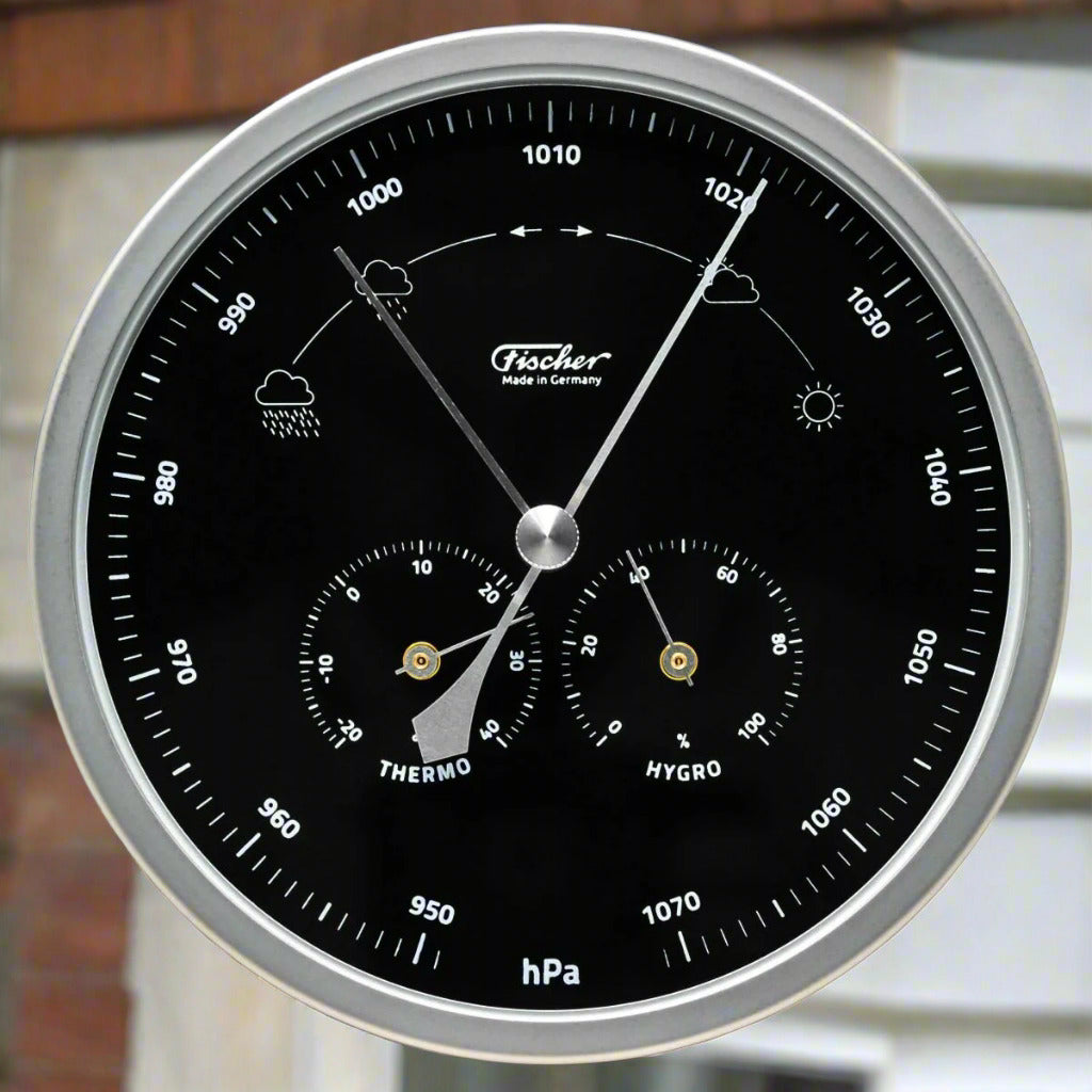 Modern Indoor & Outdoor Weatherstation- 3 in 1 - Hygrometer + Barometer + Thermometer