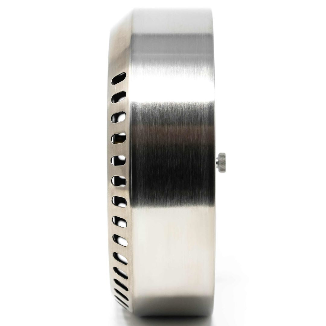 Designer POLAR Instruments - World Time Clock Brushed Stainless