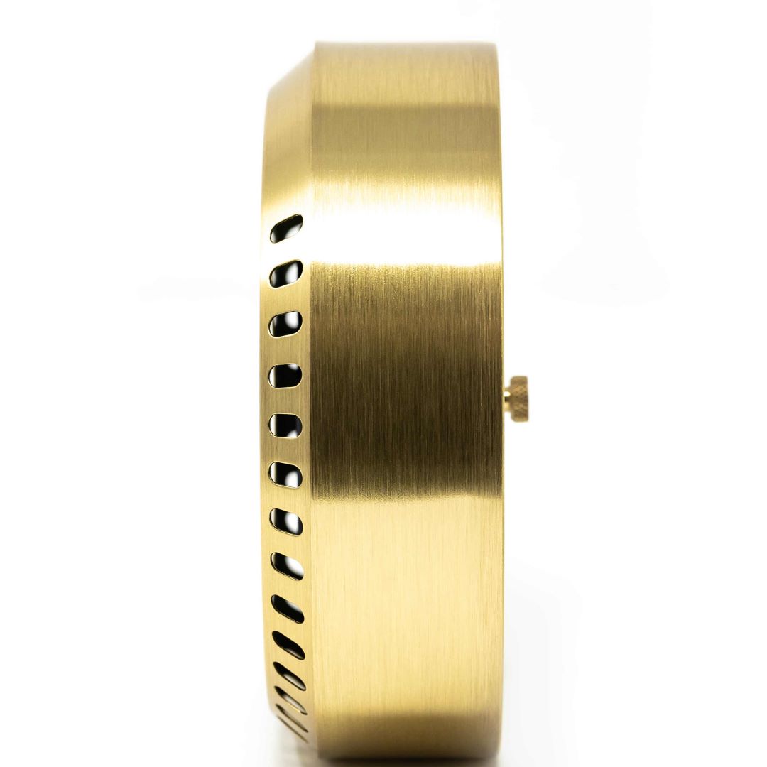 Designer POLAR Instruments - World Time Clock Brushed Brass