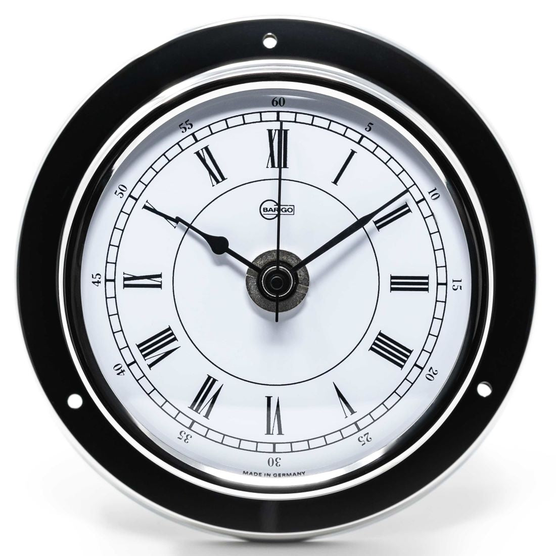 Barigo Tempo Quartz Clock 683RFPO – Polished Stainless Steel (110 mm)