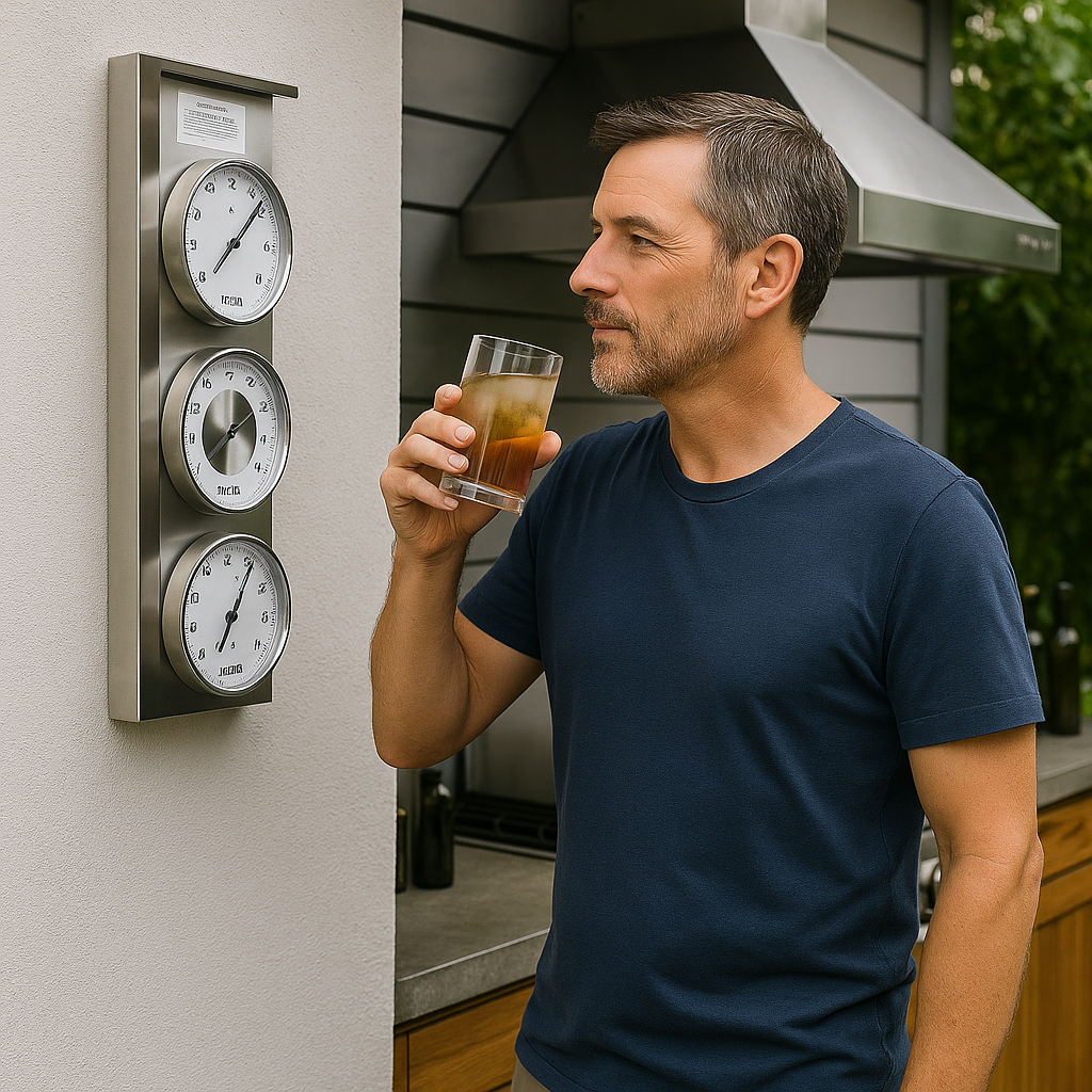 Impressive Indoor & Outdoor Weatherstation- 3 in 1 - Hygrometer + Barometer + Thermometer