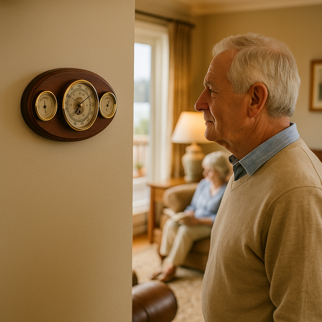 Oval Mahogany Weatherstation  -3 in 1 - Hygrometer + Barometer + Thermometer