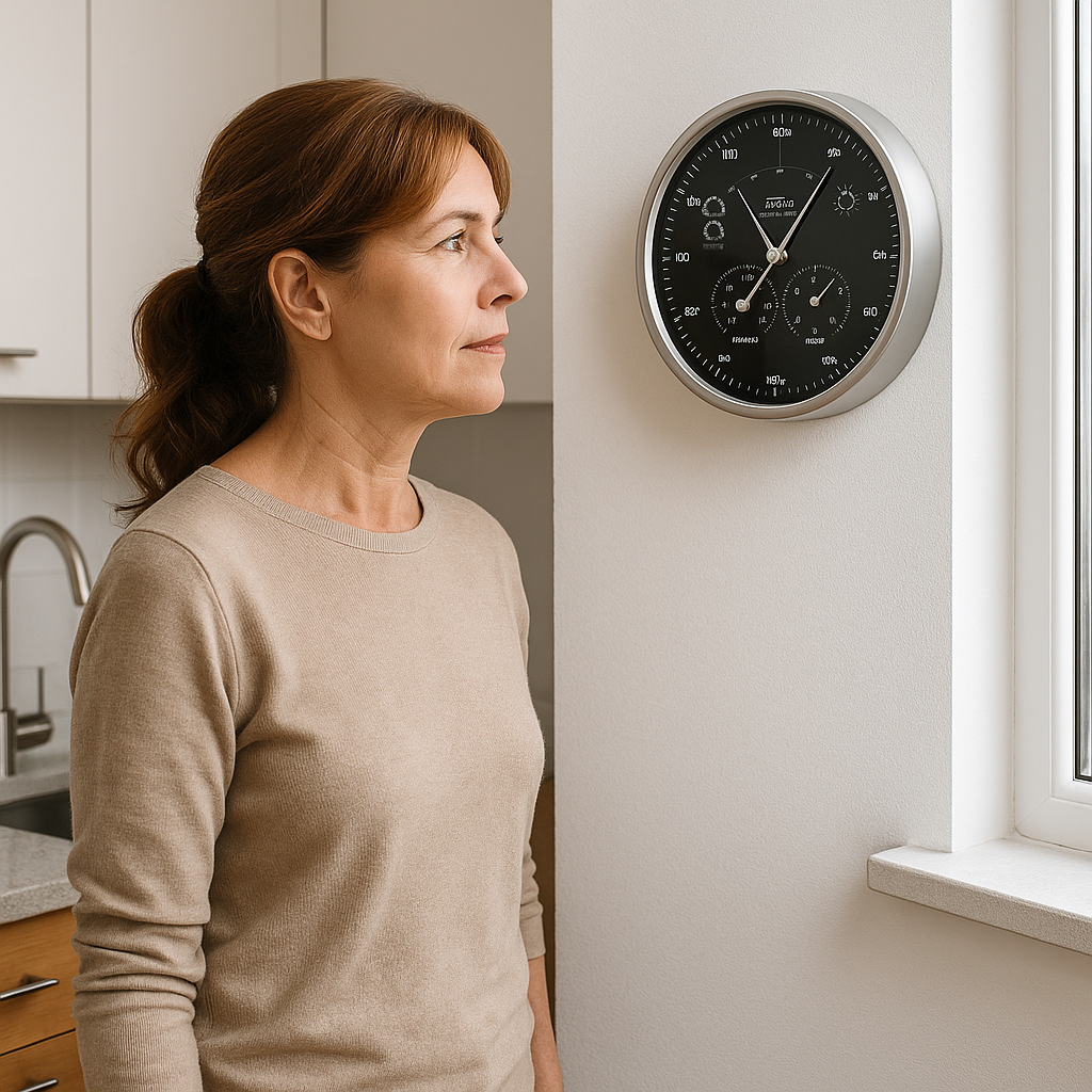 Modern Indoor & Outdoor Weatherstation- 3 in 1 - Hygrometer + Barometer + Thermometer