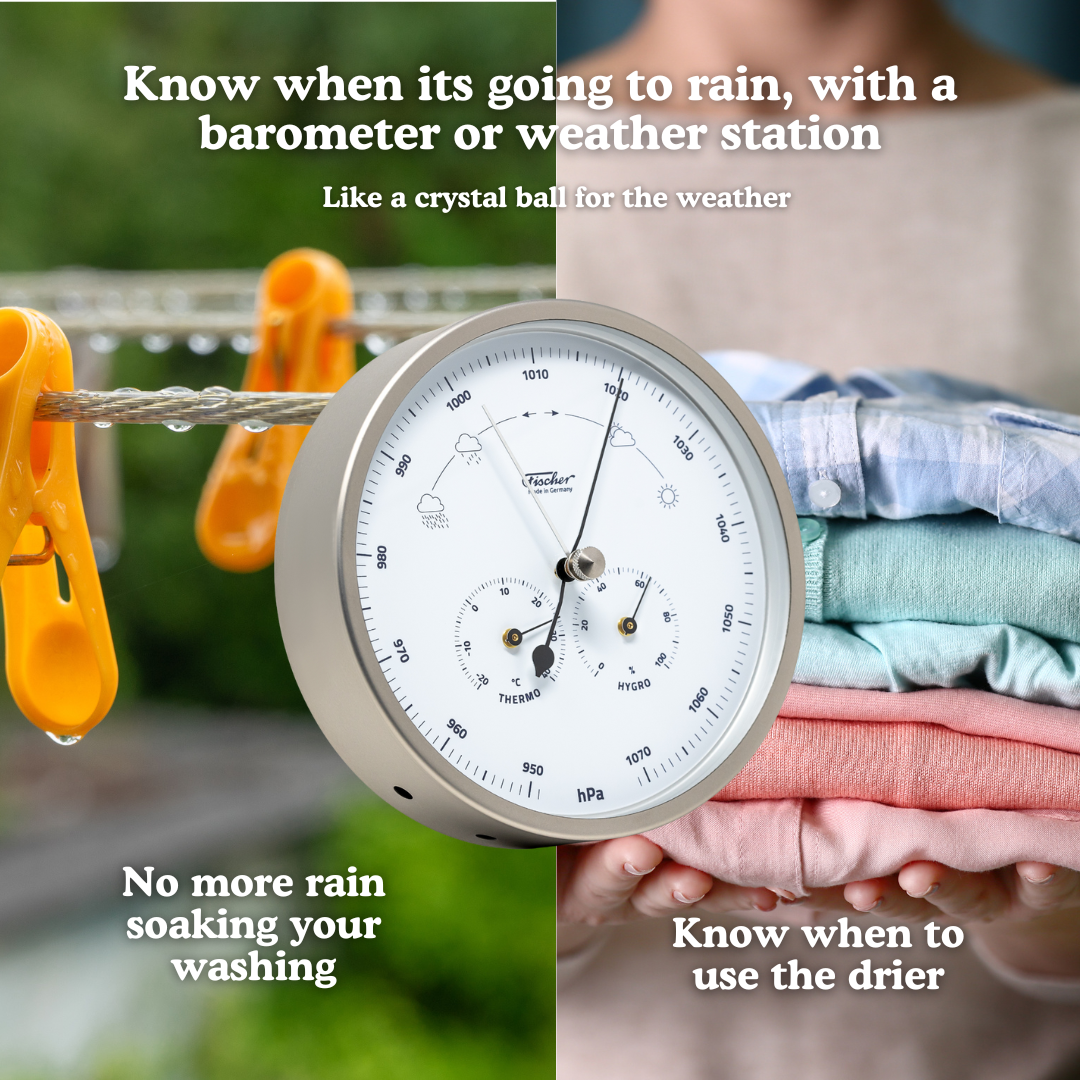 Modern Indoor & Outdoor Weatherstation- 3 in 1 - Hygrometer + Barometer + Thermometer