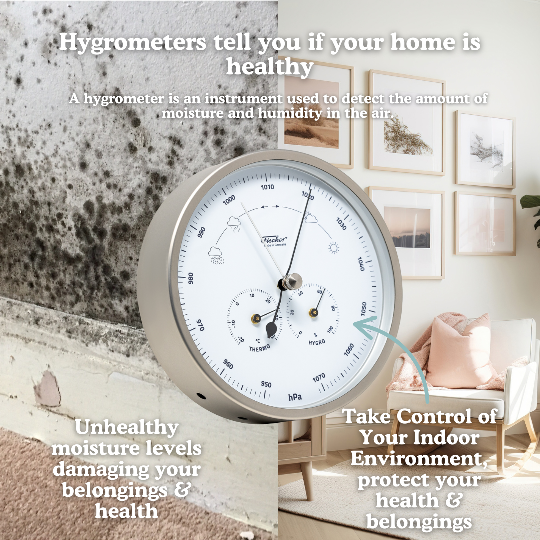 Modern Indoor & Outdoor Weatherstation- 3 in 1 - Hygrometer + Barometer + Thermometer