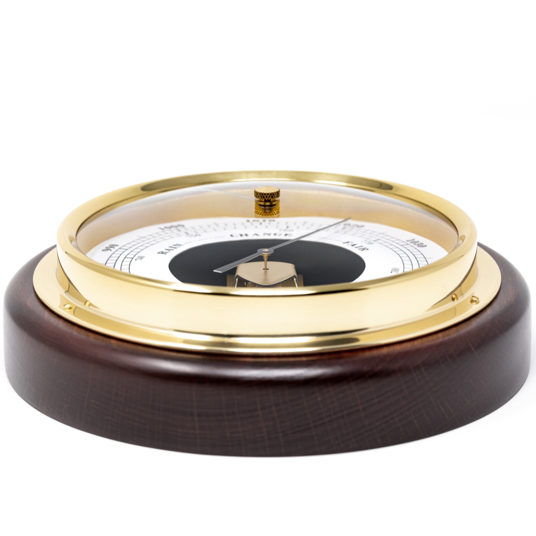 Popular Mahogany & Brass 170mm Barometer