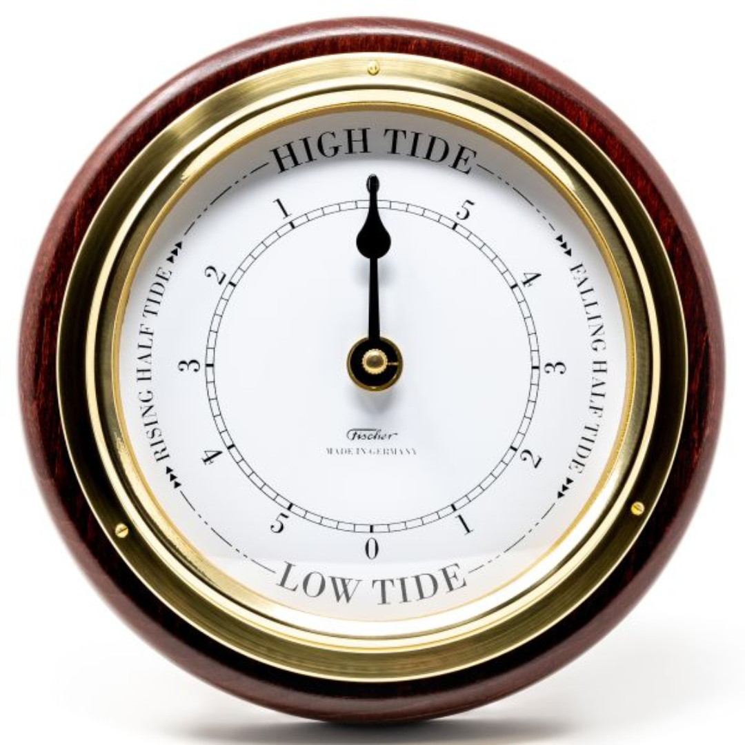 Mahogany & Brass 170mm Tide only Clock