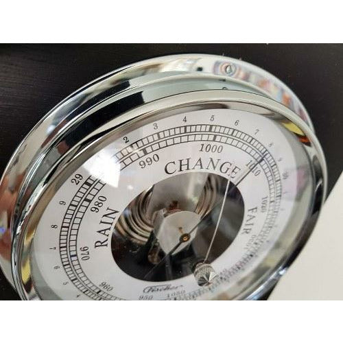 Black and Silver Tide and Time Clock Face