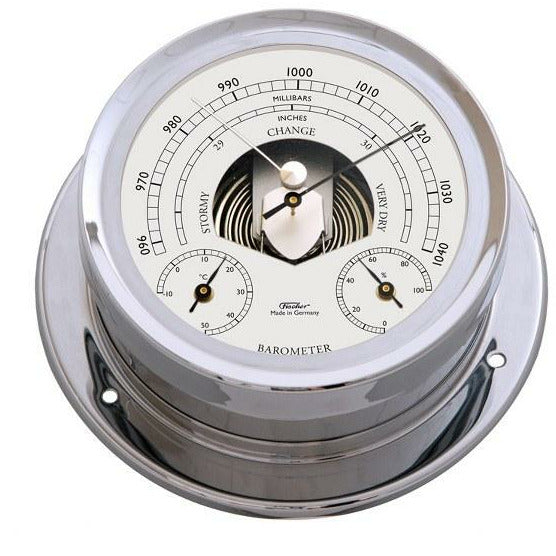 Premium Chrome Weatherstation – Barometer, Thermometer & Hygrometer