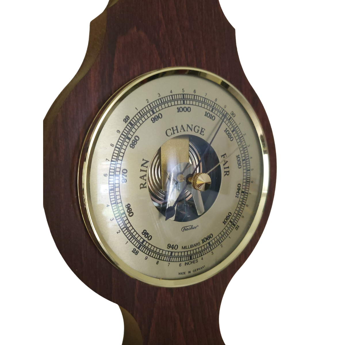 Banjo Mahogany  Weatherstation -3 in 1 - Hygrometer + Barometer + Thermometer