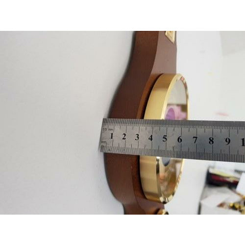 Traditional  Banjo Walnut  540 mm Weatherstation -3 in 1 - Hygrometer + Barometer + Thermometer
