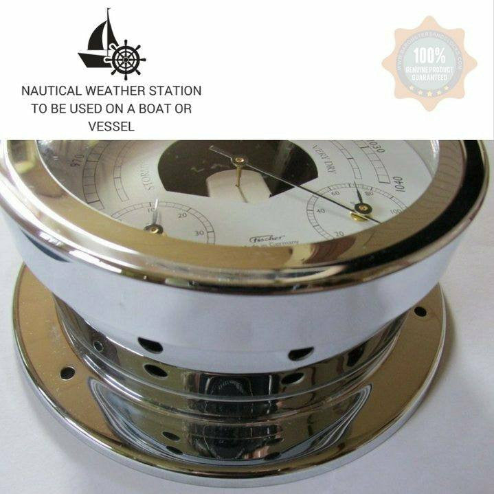 Premium Chrome Weatherstation – Barometer, Thermometer & Hygrometer