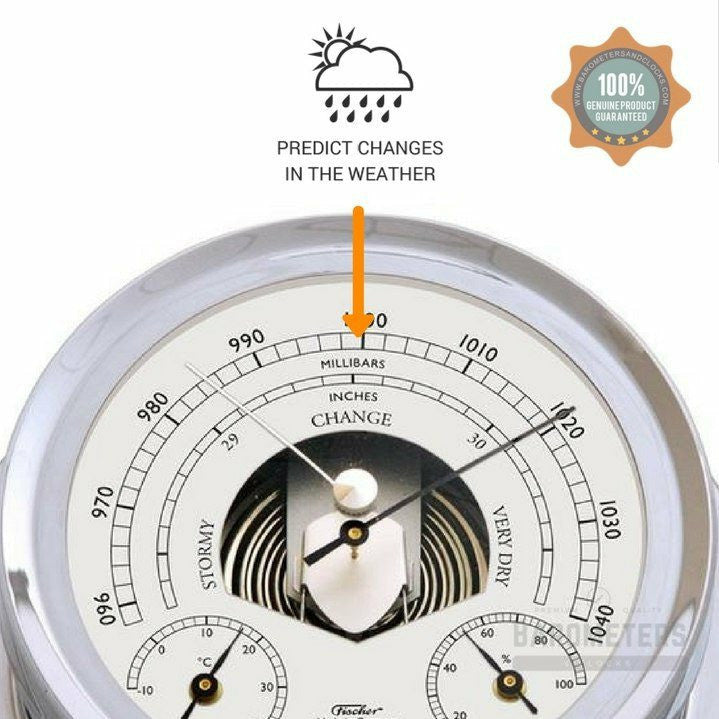 Premium Chrome Weatherstation – Barometer, Thermometer & Hygrometer