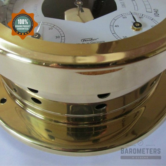 Premium Brass Weatherstation – Barometer, Thermometer & Hygrometer