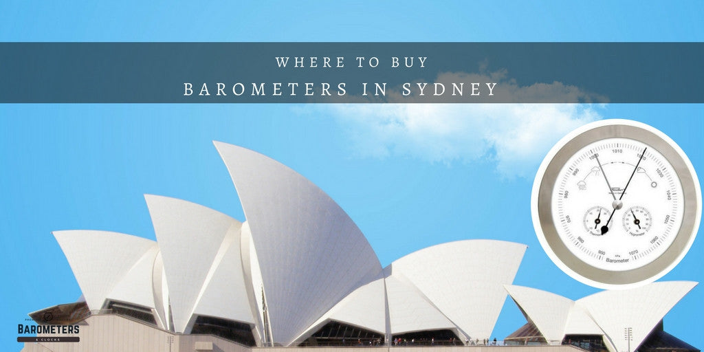 Sydney Opera House with modern barometer, weather instruments sales in Sydney