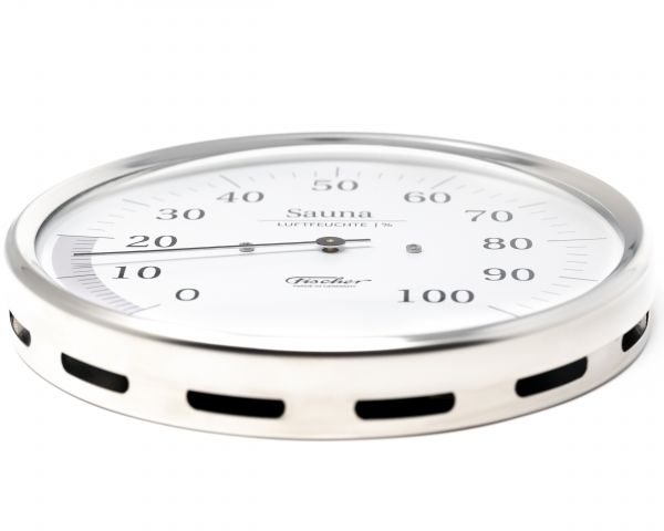 Sauna Hygrometer  White & Stainless Steel 160mm MODEL: 192-01