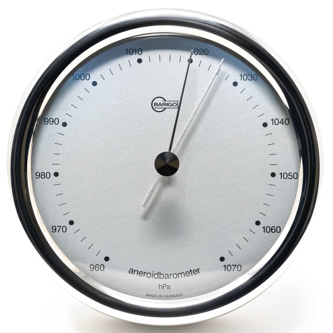 Barigo Orion Barometer | Polished Chrome with White Face | 100 mm |823RFPO