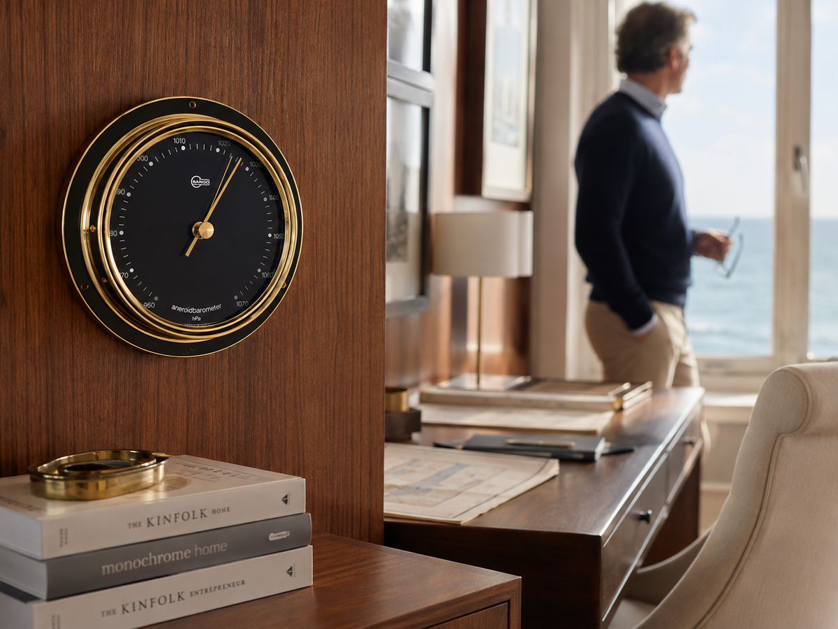 Barigo Regatta 125 mm Polished Brass Barometer 184MSBL