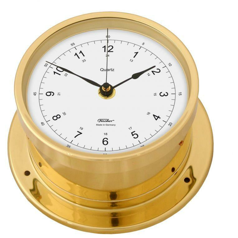 Precision Nautical Fischer Brass Clock Navigator 